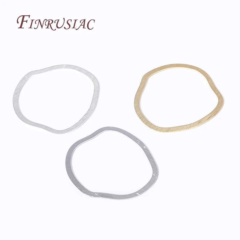 18K Gold Plated Brass Irregular Earring Findings for DIY Jewelry Earring Pendant Findings P3