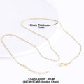 18K Gold Plated Brass Oval Chain Necklace | DIY Jewelry Making Chain Necklace Finding P3 18K Real Gold Plated 2 Pieces