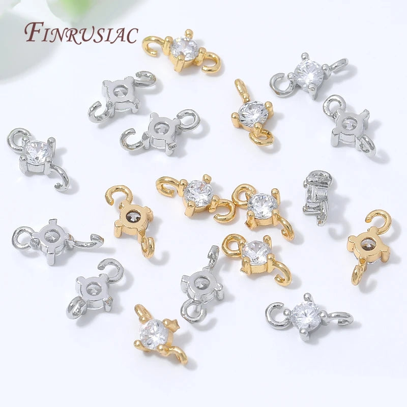 18K Gold Plated CZ Connector Clasp | DIY Jewelry Finding Jewelry Finding Clasp P3
