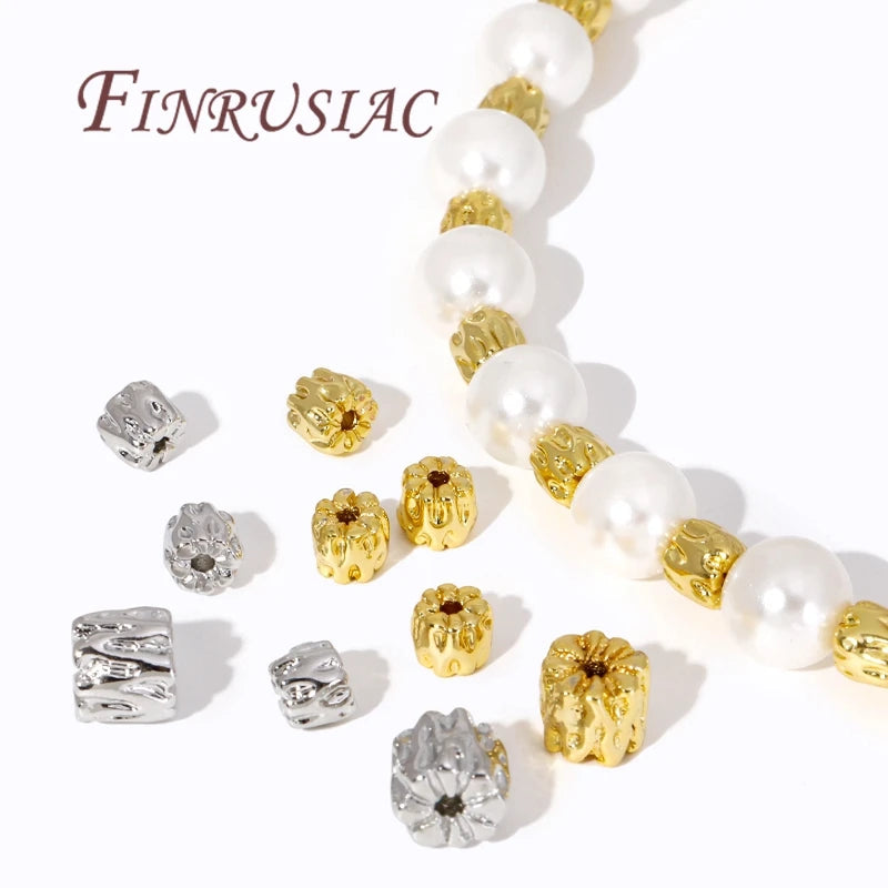 18K Gold Irregular Spacer Beads – DIY Jewelry Making Supplies Jewelry Spacer Beads P3