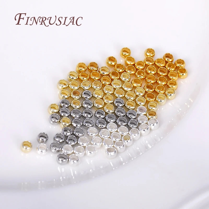 14K/18K Gold Plated Round Crimp Beads 2mm 2.5mm 3mm | DIY Jewelry Findings P3