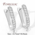 18K Gold Plated CZ Huggie Hoop Earring Findings – DIY Clasps Earring Findings P3 Rhodium Plated 1 pair