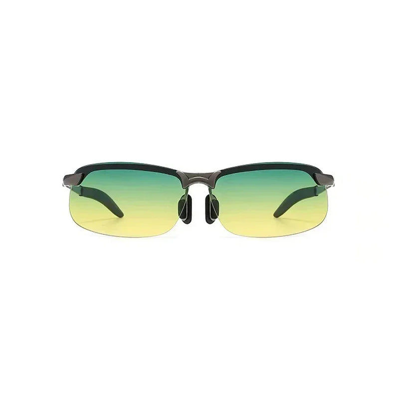 Men's Photochromic Polarized Sunglasses UV400 Day Night Polarized Sunglasses P3 B-yellow green