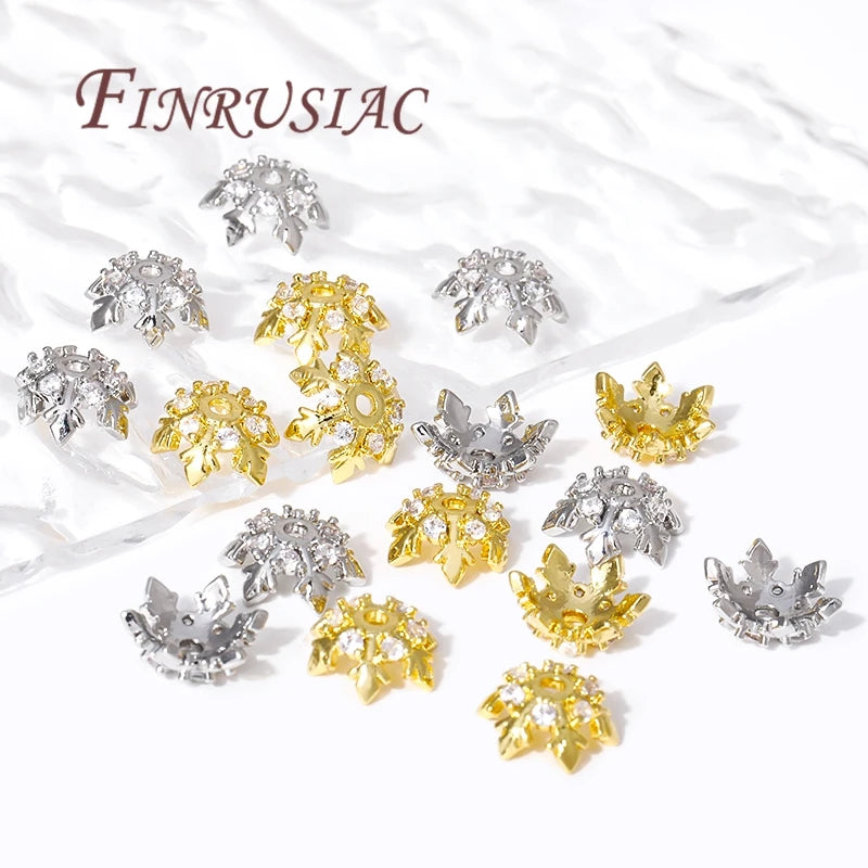 18K Gold Plated Flower Bead Caps – DIY Jewelry Spacer Findings Jewelry Bead Caps P3