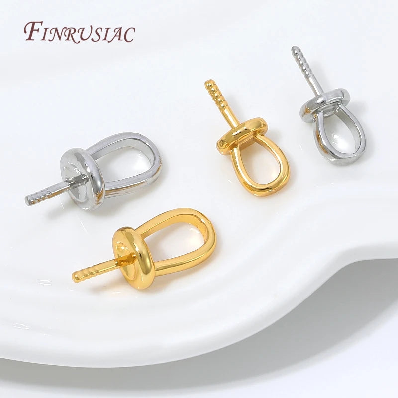 18K Gold Plated U-Shape Bail Pin Pearl Cap – DIY Jewelry Findings Jewelry Findings P3
