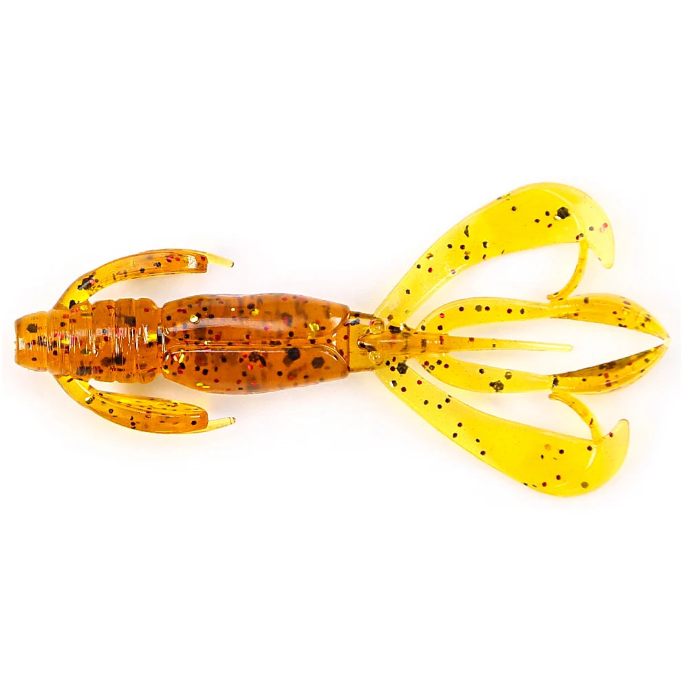 B&U Floating Soft Bait Lures – Worm Craw Shrimp Salted Silicone Soft Fishing Bait P3 MULTI 10PCS-40mm-0.4g