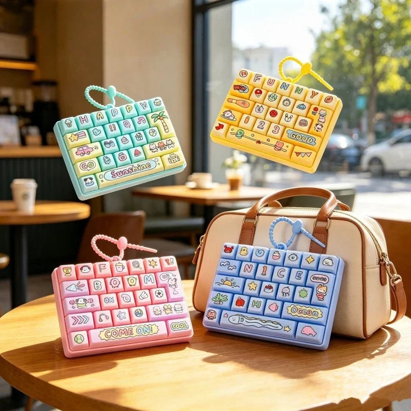 26-Key Fidget Keyboard Keychain Clicker Toy – Bag Pendant Gift Fidget Keychain Toy P3