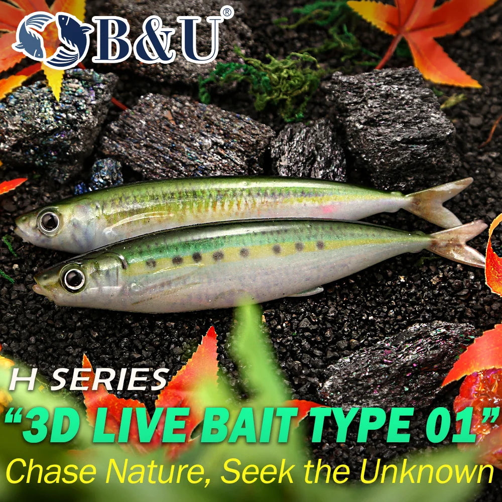 B&U 3D Mackerel Swimbait Saltwater Soft Fishing Lure – 2 Pack Soft Fishing Lure P3