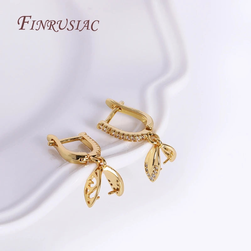 18K Gold Plated Pinch Bail Earring Findings – DIY Jewelry Earring Findings P3