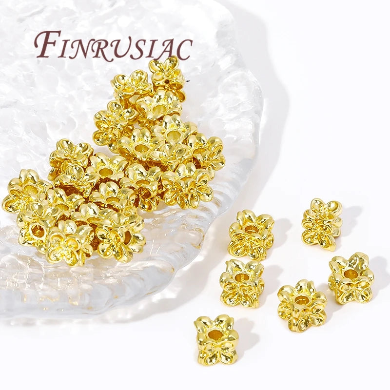18K Gold Plated Large Hole Spacer Beads – DIY Jewelry Making Jewelry Spacer Beads P3