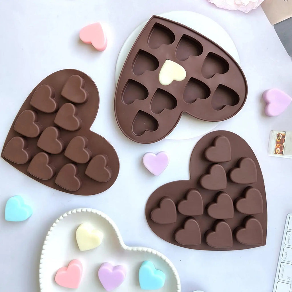 10-Grid Heart Silicone Chocolate Mold | Food Grade Baking Silicone Baking Mold P3