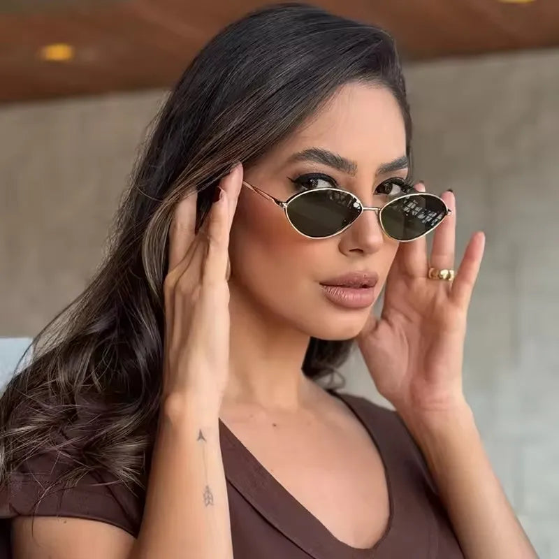 Retro Cat-Eye Sunglasses Women – UV Protection Metal Frame Cat-Eye Sunglasses P3