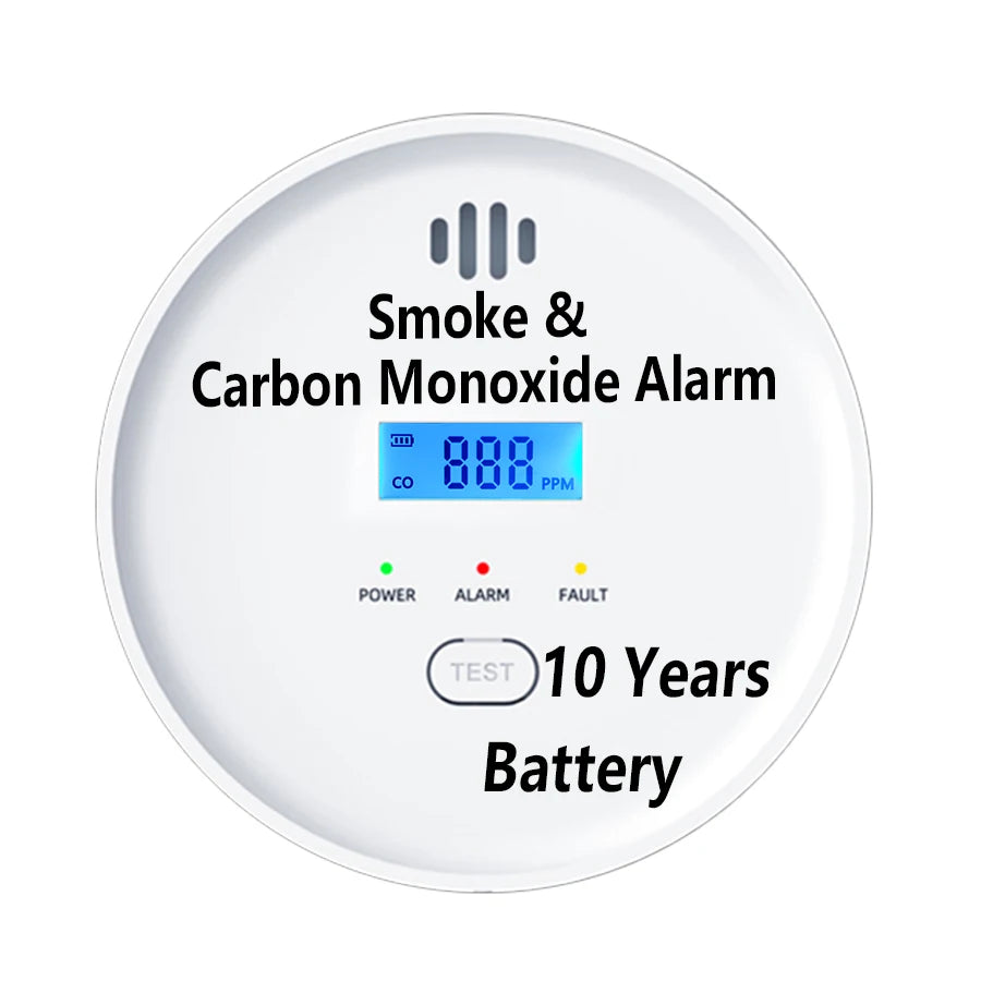10-Year Battery Smoke & CO Combo Detector | App Alerts, CE Combo Smoke CO Detector P3 SKU-01-PG-SC01