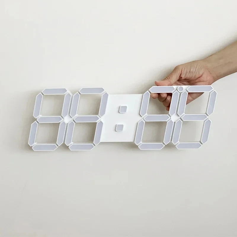 3D LED Wall Clock with Remote – Modern Large Digital Display LED Wall Clock P3