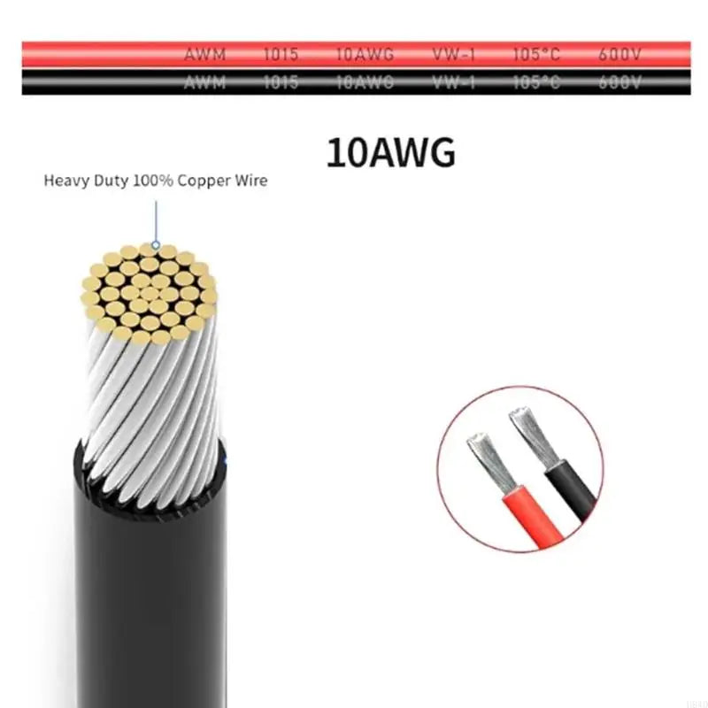 LP20 to SAE 2-Pin Adapter Cable | 10 AWG 0-60V Solar Battery