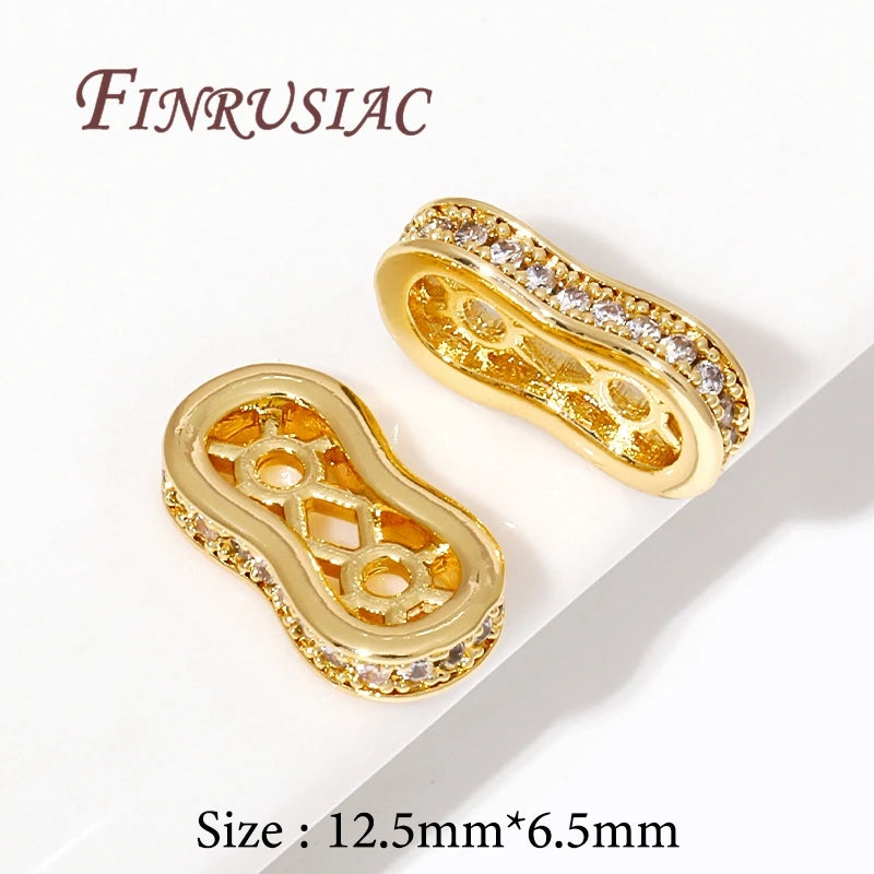 18K Gold Plated Zircon Spacer Beads – DIY Jewelry Findings Jewelry Spacer Beads P3 18K Real Gold Plated 1 piece