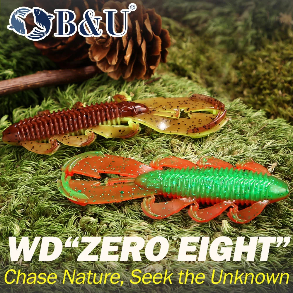 B&U Crawfish Soft Lures – Glitter Baits for Bass & Pike Soft Fishing Lure P3