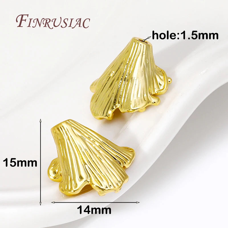 Morning Glory 18K Gold Plated Flower Bead Caps – DIY Jewelry Jewelry Bead Caps P3 18K Gold Plated 5 Pieces
