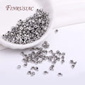 18K Gold Plated Memory Wire End Caps | Crimp Beads Findings Jewelry Making Findings P3 Rhodium Plated 30 Pieces