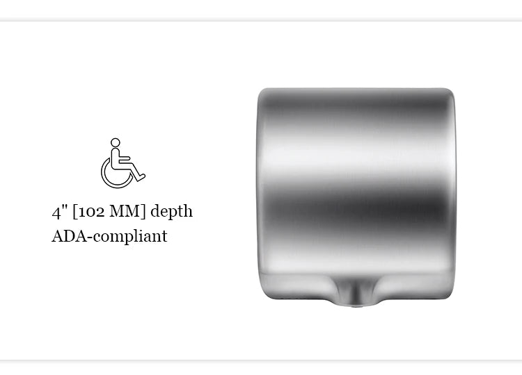DUTRIEUX 1000W Commercial Stainless Steel Wall-Mount Hand Dryer Electric Hand Dryer P3