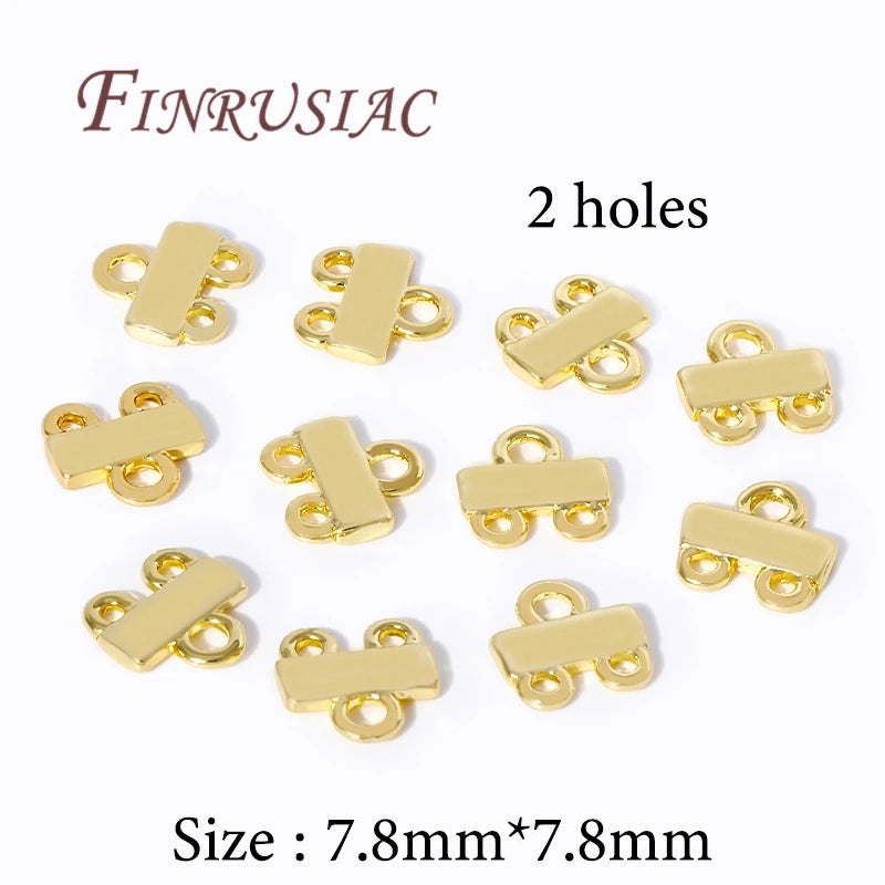 18K Gold Plated Layered Clasps & Pendant Bail Connectors Jewelry Findings P3 18K Gold Plated 6 pieces