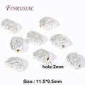 18K Gold Plated Irregular Spacer Beads – DIY Jewelry Findings Jewelry Spacer Beads P3 Silver Plated 8 Pieces