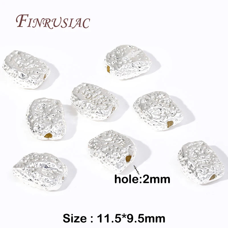 18K Gold Plated Irregular Spacer Beads – DIY Jewelry Findings Jewelry Spacer Beads P3 Silver Plated 8 Pieces
