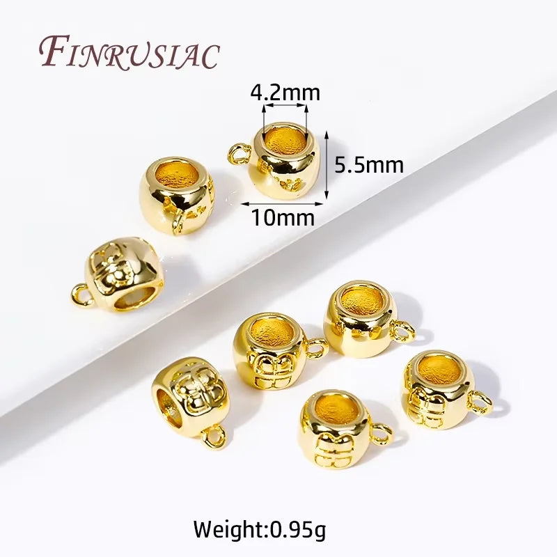 18K Gold Plated Pendant Bail Connectors | DIY Jewelry Findings Jewelry Making Findings P3 18K Real Gold Plated 2 pieces