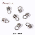 18K Gold Plated Clam Shell Bead Tips & Crimp Findings | 10/20 Pcs Jewelry Crimp Findings P3 Rhodium Plated 20 pcs