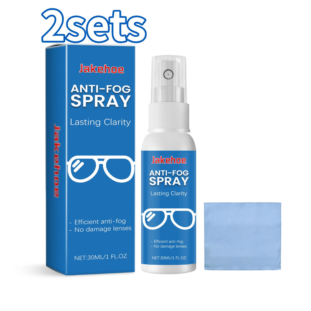 JAKEHOE Anti-Fog Eyeglass Cleaning Spray 30ml | Clear Lenses Lens Cleaning Spray P3 2sets