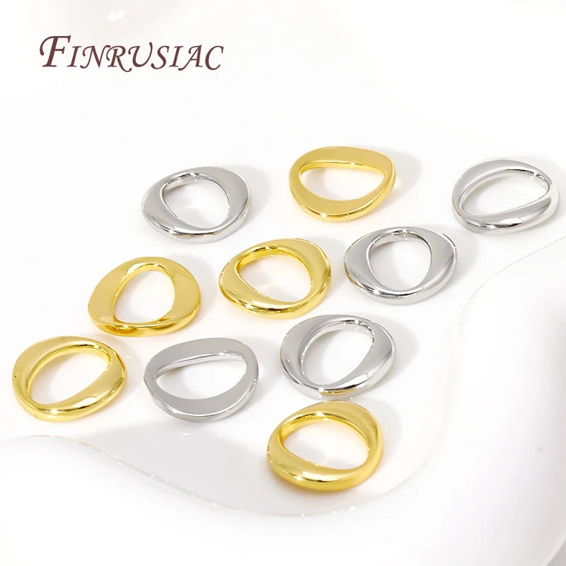 18K Gold Plated Brass Arc Ring Connectors | DIY Jewelry Findings Jewelry Findings Connectors P3