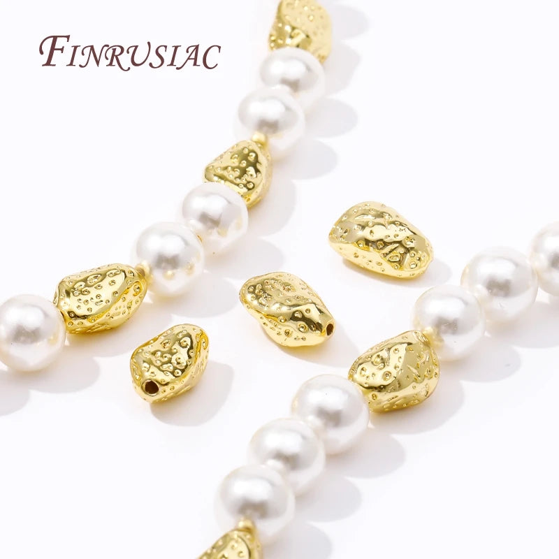 18K Gold Plated Irregular Spacer Beads – DIY Jewelry Making DIY Jewelry Beads P3