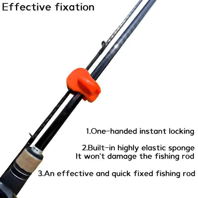 Wall-Mounted Fishing Rod Holder Clip Straps – 2-Pack Fishing Rod Holder P3