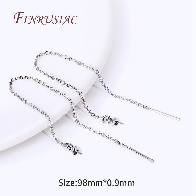 18K Gold Plated Brass Tassel Ear Wire Findings – DIY Jewelry Earring Making Findings P3 Rhodium Plated 2 pairs