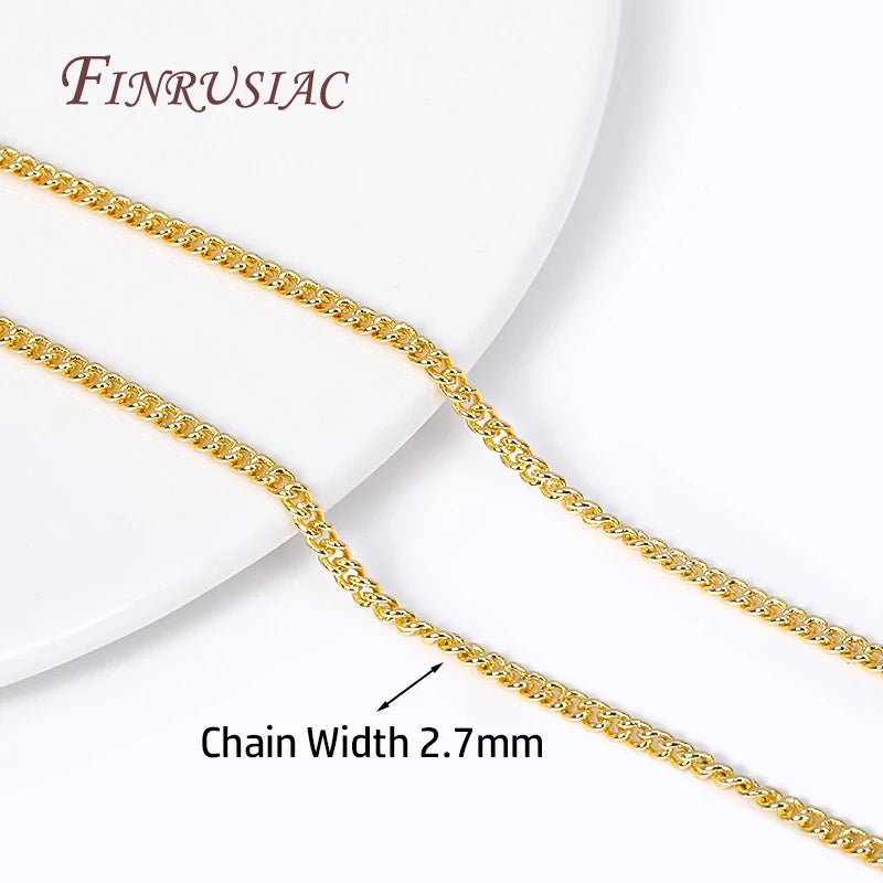 18K Gold Plated 2.7mm Link Chain – Bulk DIY Jewelry Making Jewelry Making Chain P3