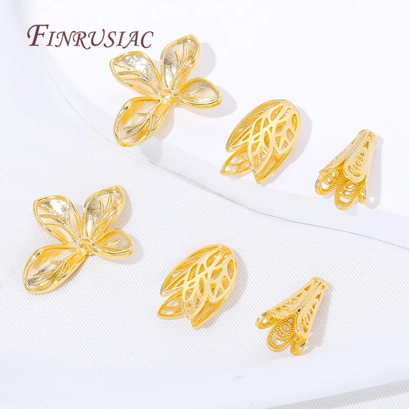 18K Gold Plated Filigree Cone Bead Caps – DIY Jewelry Findings Jewelry Bead Caps P3