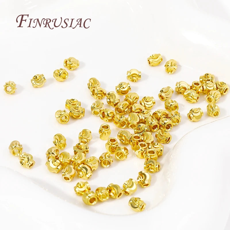 Lantern Spacer Beads 18K Gold Plated Brass – DIY Jewelry Jewelry Spacer Beads P3