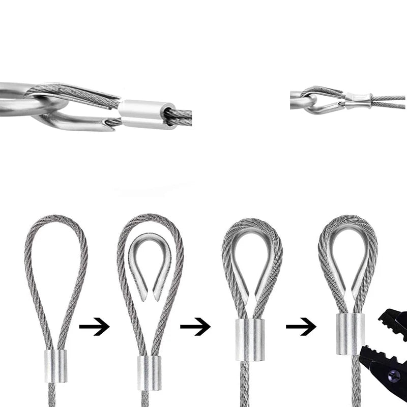 Sun Shade Sail Hardware Kit – 15M 3mm Stainless Wire Rope Shade Sail Hardware Kit P3