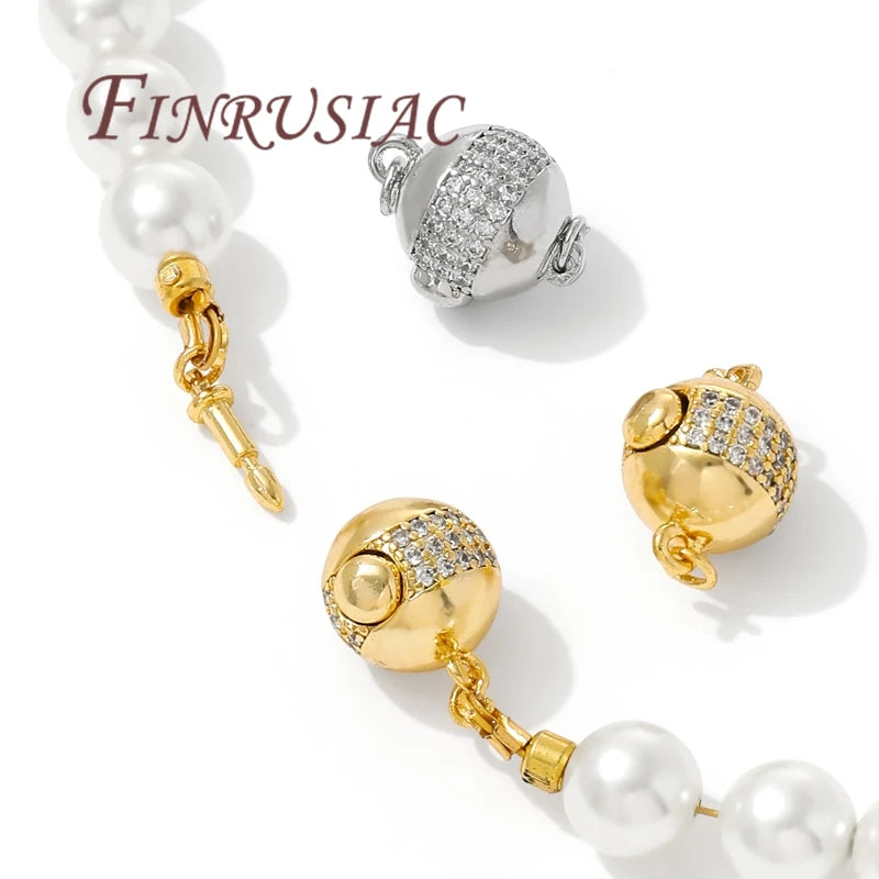 18K Gold Plated Round Ball Clasp – DIY Jewelry Findings Jewelry Clasp Finding P3