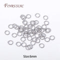 Gold Plated Round Twist Closed Jump Rings 6–12mm | FINRUSIAC Jewelry Findings P3 Rhodium Plated-6MM 50 pcs