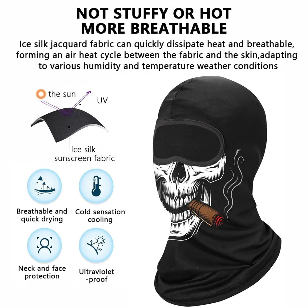 Skull Balaclava Face Mask – Windproof Outdoor Riding Headwear Balaclava Face Mask P3