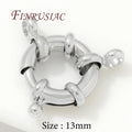 18K Gold Plated Round Spring Clasps 9mm 10mm 11mm | Jewelry Making Jewelry Clasps P3 Rhodium Plated 4 pieces
