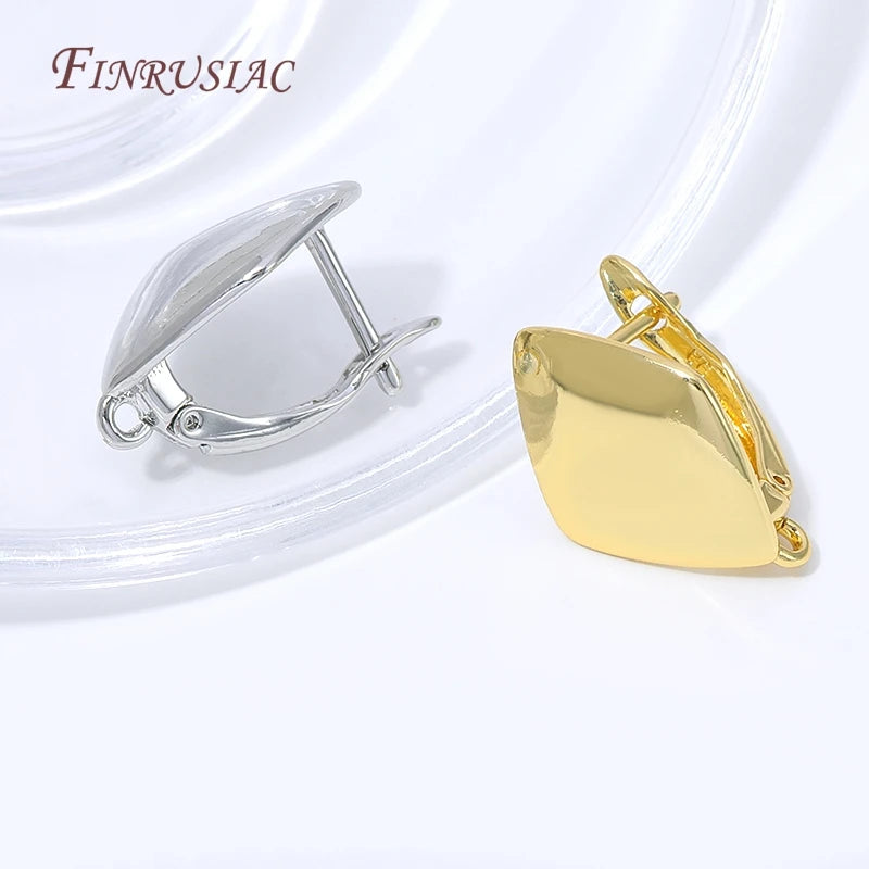 18K Gold Plated CZ Leverback Earring Findings – DIY Dangle Earring Findings P3