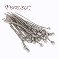 50Pcs 14K Gold Plated Ball Head Pins – DIY Jewelry Findings Jewelry Findings Pins P3 Rhodium Plated 0.6mmX18mm-50pcs