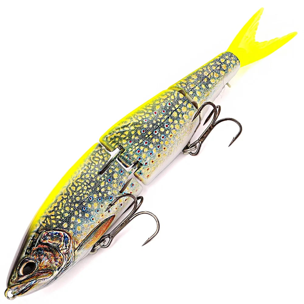 B&U 190mm Multi-Joint Glide Swimbait | Musky Pike Sinking Bait Glide Swimbait Lure P3 yellow 1pc-19cm-48.8g