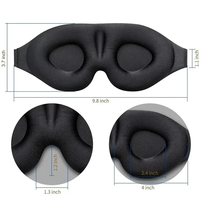 3D Sleep Eye Mask – Light Blocking, Breathable & Adjustable Sleep Eye Mask P3