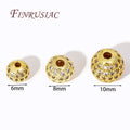 14K Gold Plated Zircon Crystal Spacer Beads | DIY Jewelry Jewelry Spacer Beads P3 14K Gold Plated 6mm-2 pcs