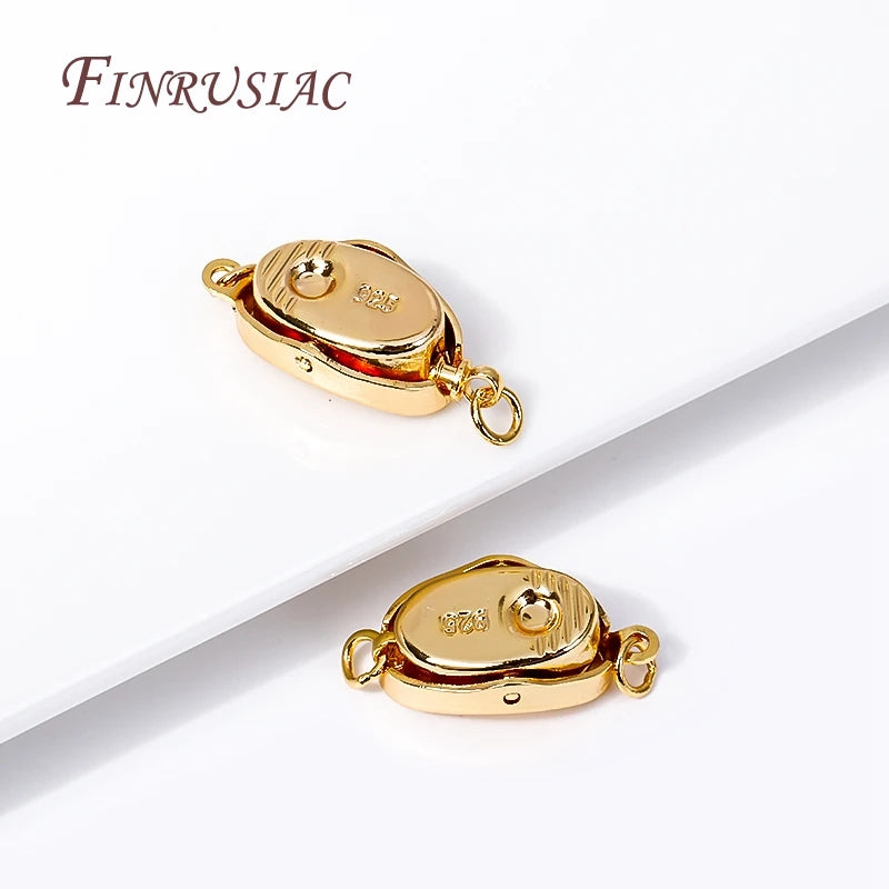 18K Gold Plated Press Buckle Clasp – DIY Jewelry Findings Jewelry Clasp Findings P3