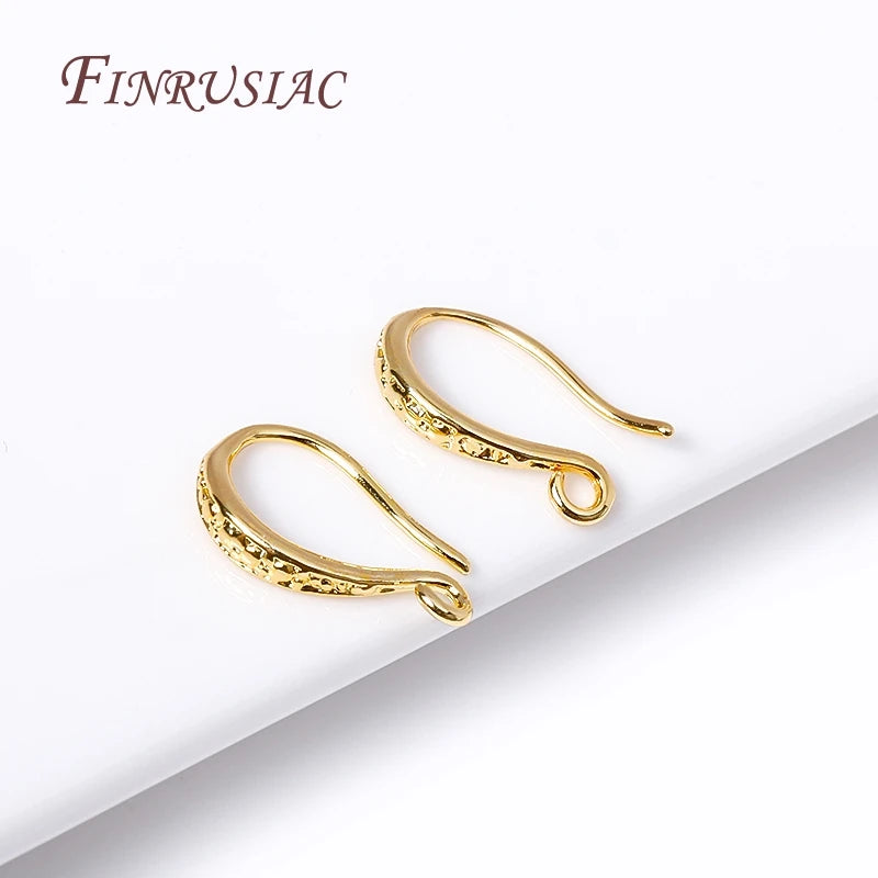 18K Gold Plated Earring Hooks with Open Loop – DIY Findings Earring Hooks Findings P3