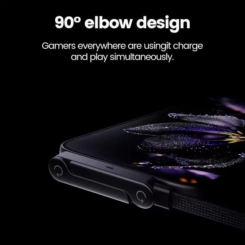 65W USB-C Fast Charging Cable with Foldable Phone Holder 2-in-1 USB-C Charging Cable P3